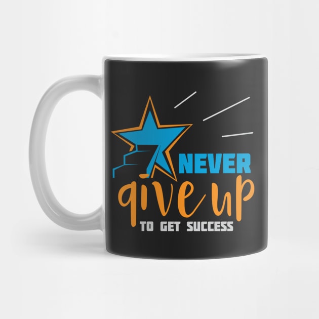 Never Give Up To Get Success by Toogoo